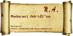 Madarasi Adriána névjegykártya